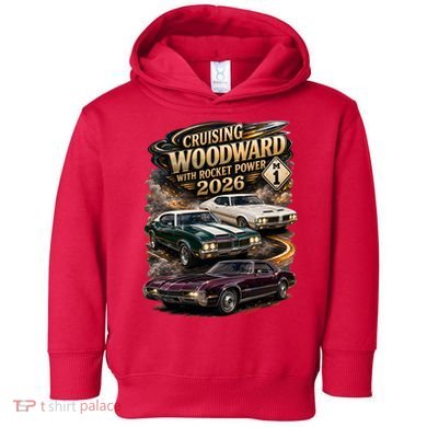 Rocket Power 2026 Woodward Ave M1 Car Cruise Toddler Hoodie