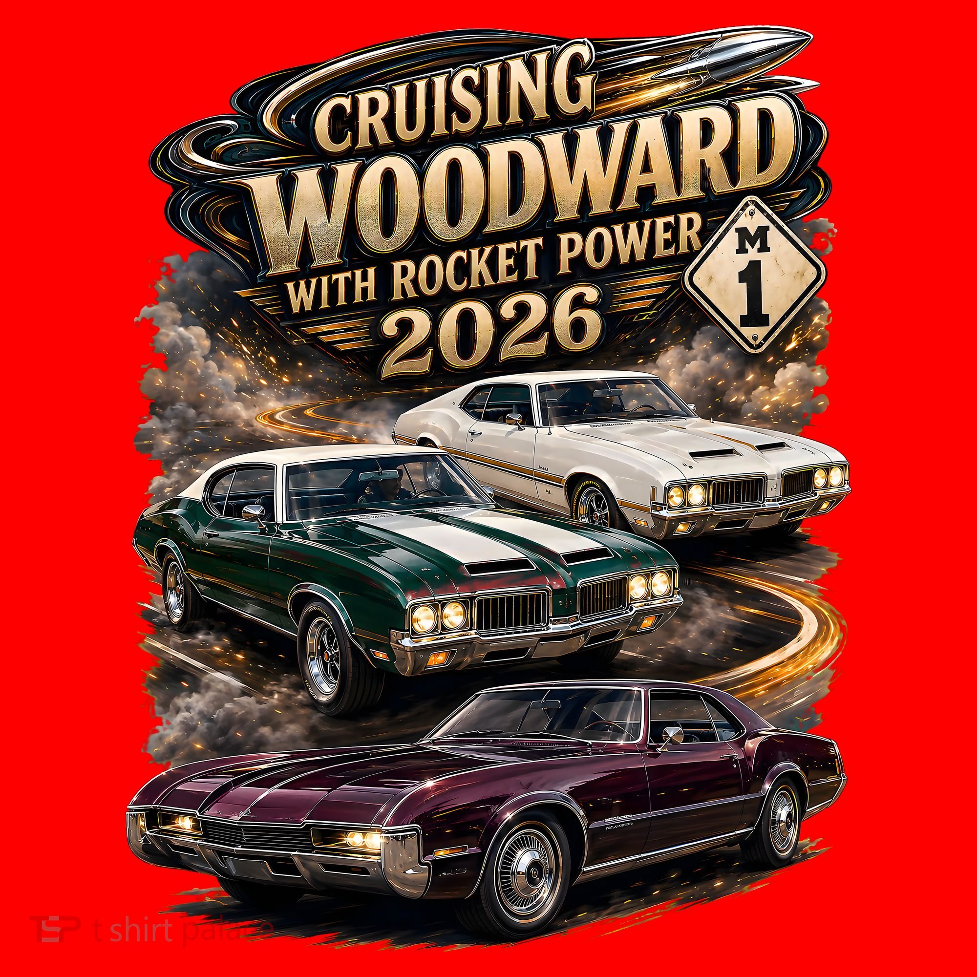 Rocket Power 2026 Woodward Ave M1 Car Cruise Kids Hoodie