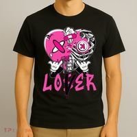 Racer Pink 5s Tee To Match Loser Lover Heart 5 Racer Blue T-Shirt thumb 3