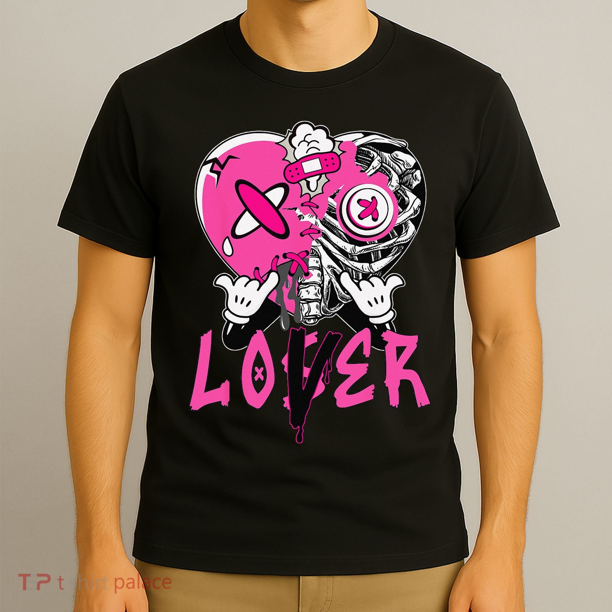 Racer Pink 5s Tee To Match Loser Lover Heart 5 Racer Blue T-Shirt