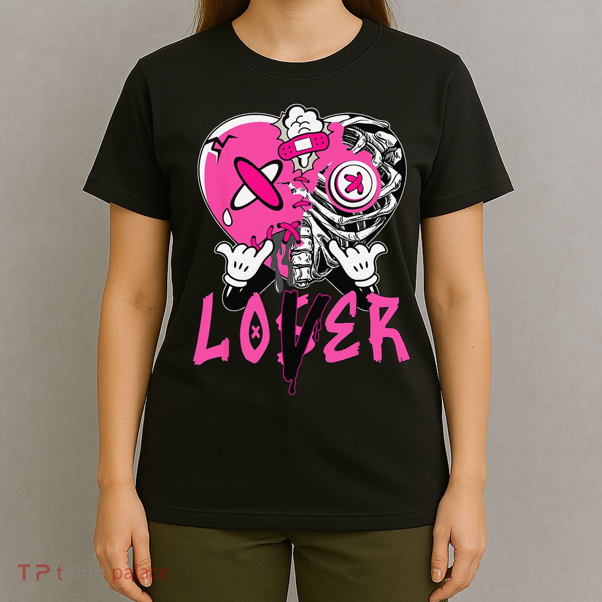 Racer Pink 5s Tee To Match Loser Lover Heart 5 Racer Blue T-Shirt