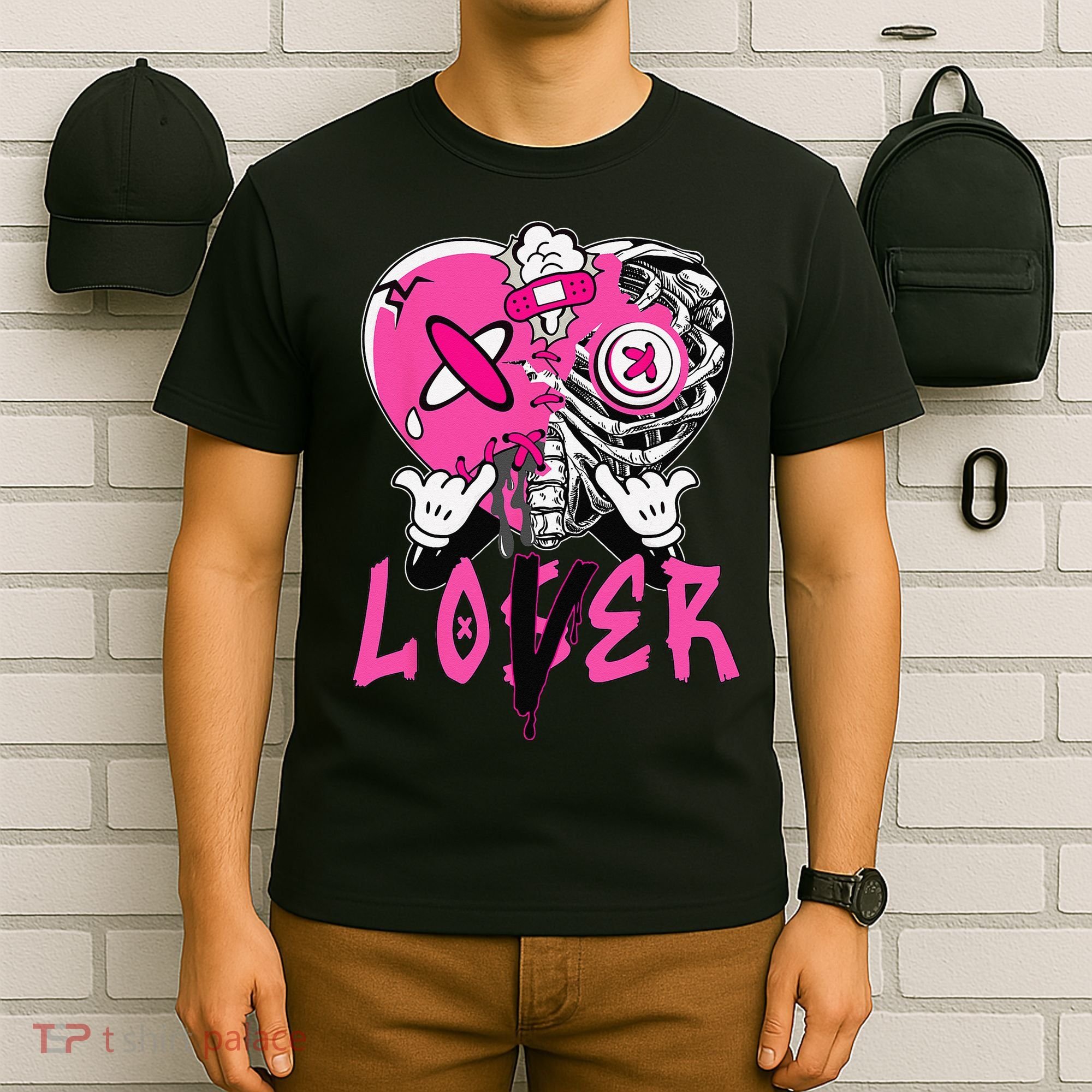 Racer Pink 5s Tee To Match Loser Lover Heart 5 Racer Blue T-Shirt