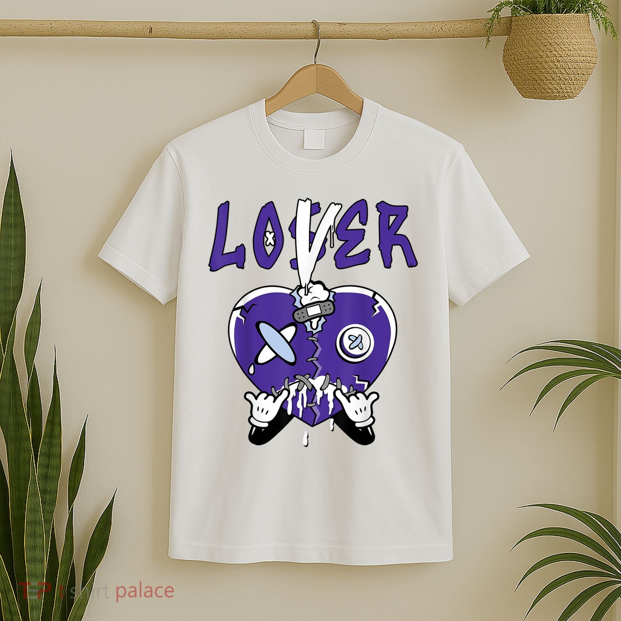 Racer Purple 5s Tee To Match Loser Lover Heart 5 Racer Purple T-Shirt