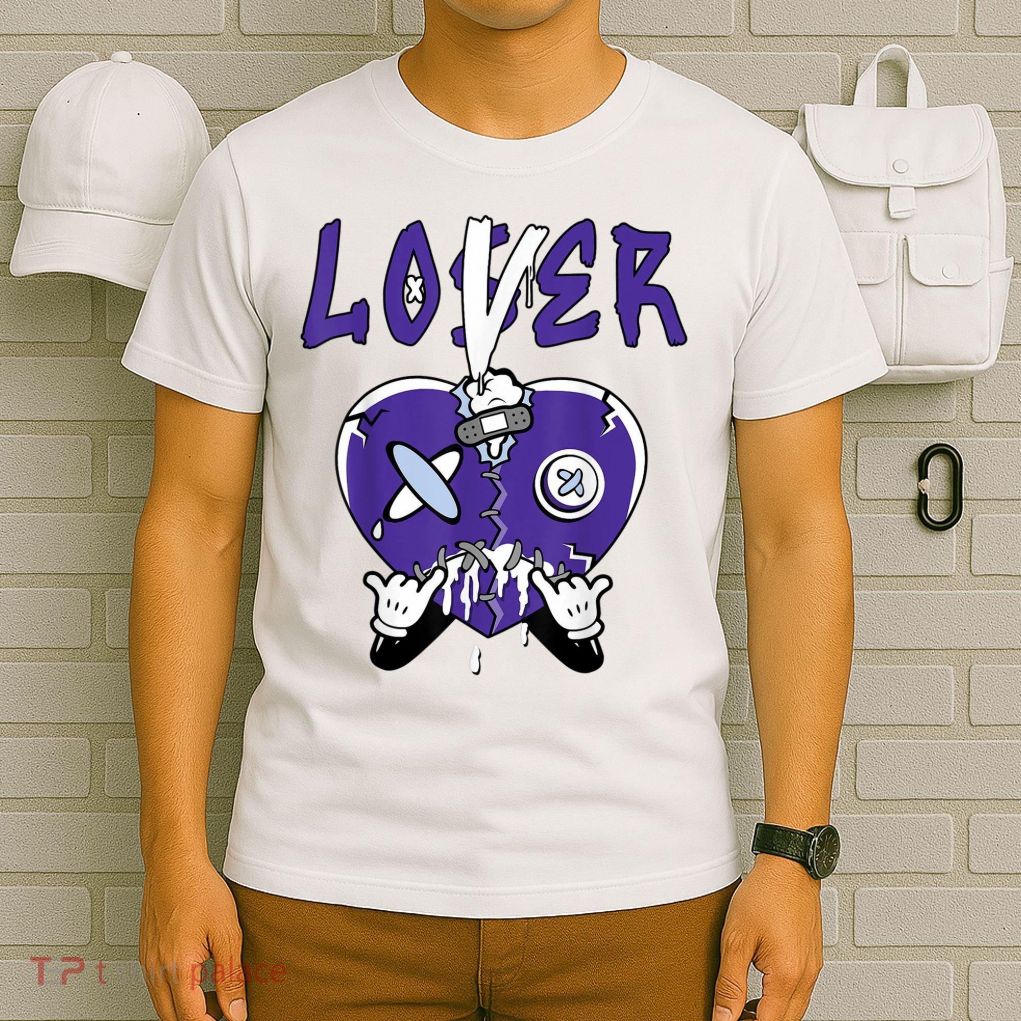Racer Purple 5s Tee To Match Loser Lover Heart 5 Racer Purple T-Shirt