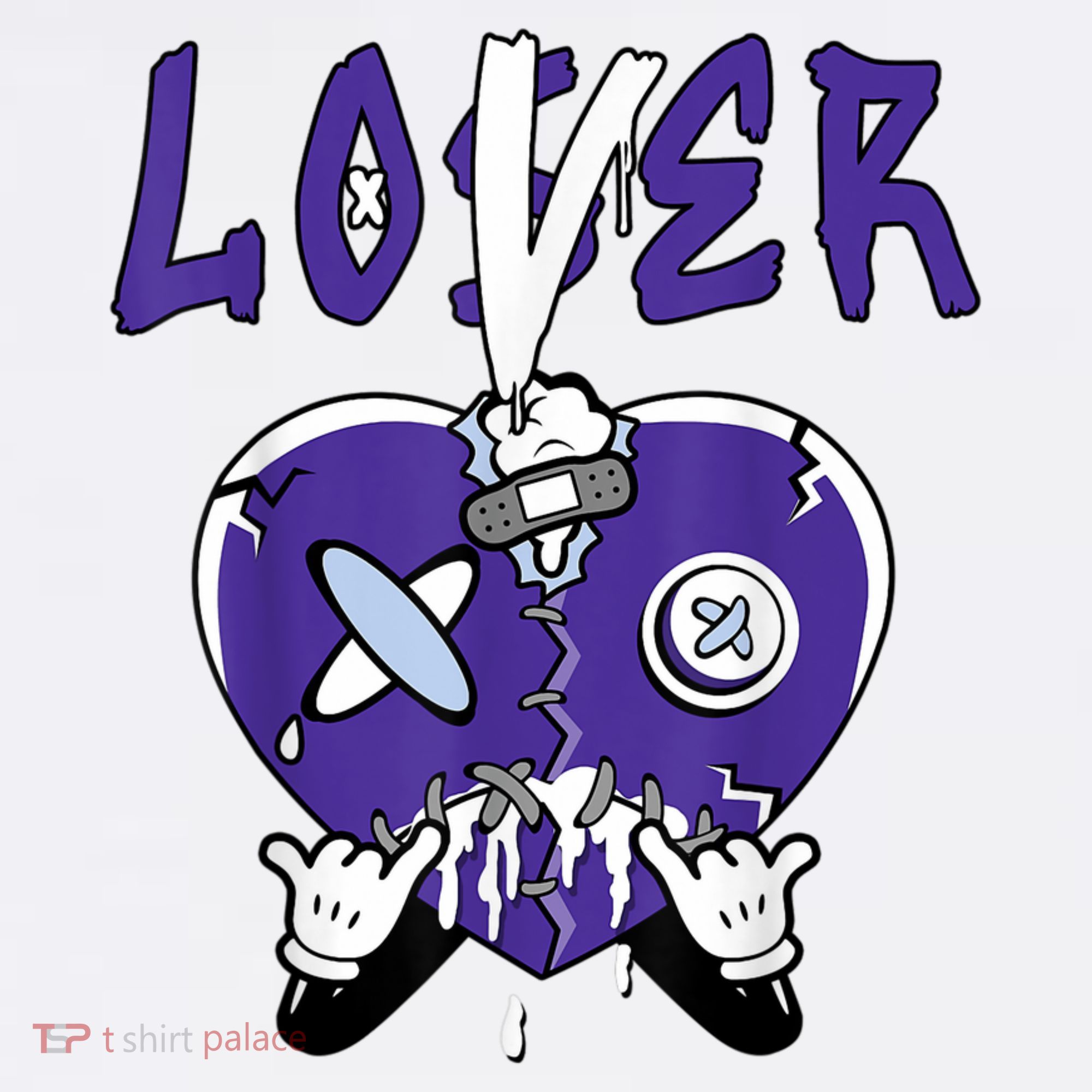 Racer Purple 5s Tee To Match Loser Lover Heart 5 Racer Purple Women's Tank Top
