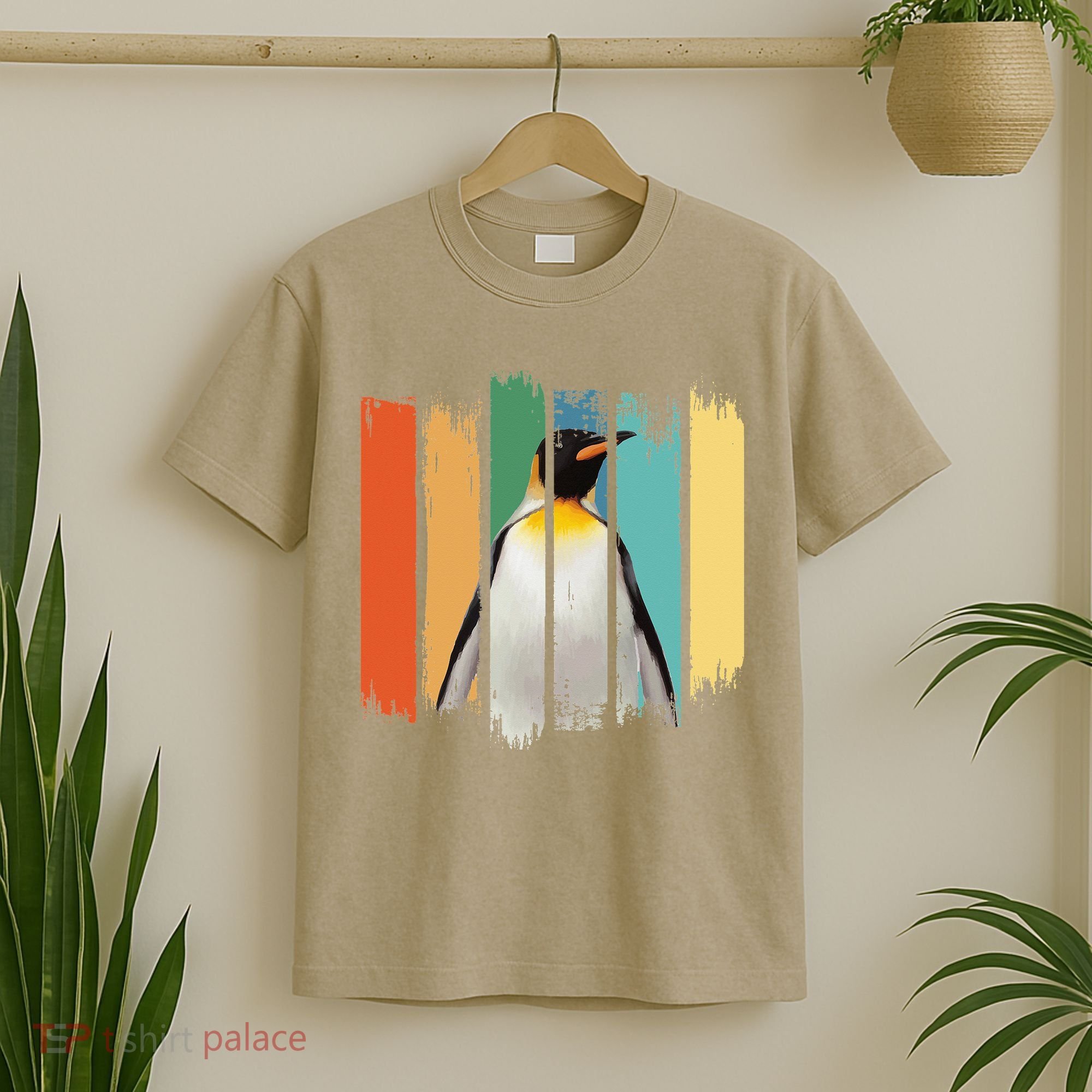 Retro Penguin Arctic Wildlife Nature Vintage Style T-Shirt