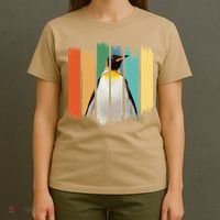 Retro Penguin Arctic Wildlife Nature Vintage Style T-Shirt thumb 4