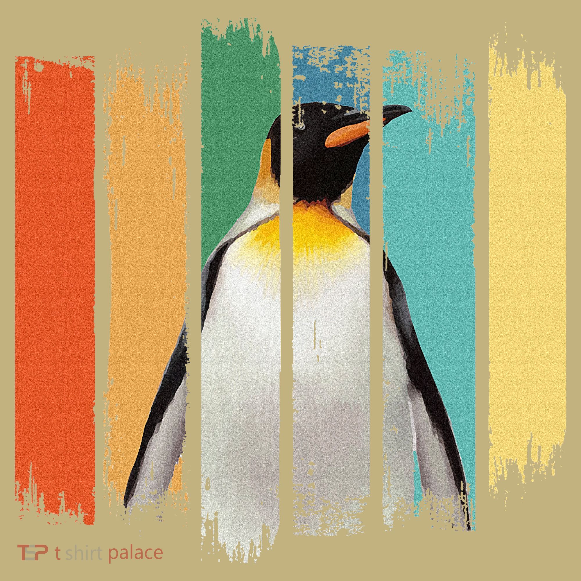 Retro Penguin Arctic Wildlife Nature Vintage Style T-Shirt