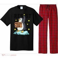 Resist Penguin Activism Graphic Make Fish Cheap Again Pajama Set thumb 0