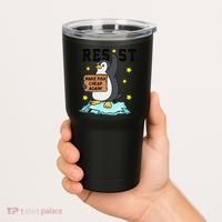 Resist Penguin Activism Graphic Make Fish Cheap Again Tumbler thumb 2