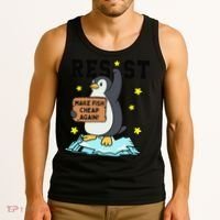 Resist Penguin Activism Graphic Make Fish Cheap Again Tank Top thumb 3