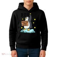 Resist Penguin Activism Graphic Make Fish Cheap Again Kids Hoodie thumb 4