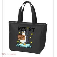 Resist Penguin Activism Graphic Make Fish Cheap Again Tote Bag thumb 3
