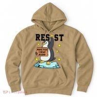 Resist Penguin Activism Graphic Make Fish Cheap Again Hoodie thumb 0