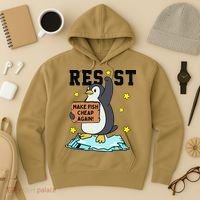 Resist Penguin Activism Graphic Make Fish Cheap Again Hoodie thumb 3