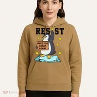 Resist Penguin Activism Graphic Make Fish Cheap Again Hoodie thumb 5