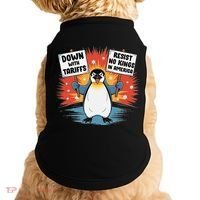 Resist Penguins Activism Funny Penguins Protest Tariffs Doggie Tank thumb 0