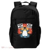 Resist Penguins Activism Funny Penguins Protest Tariffs Backpack thumb 0