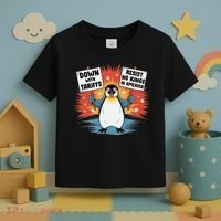 Resist Penguins Activism Funny Penguins Protest Tariffs Toddler T-Shirt thumb 3