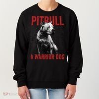 Realistic Pitbull A Warrior Dog Women's Sweatshirt thumb 0