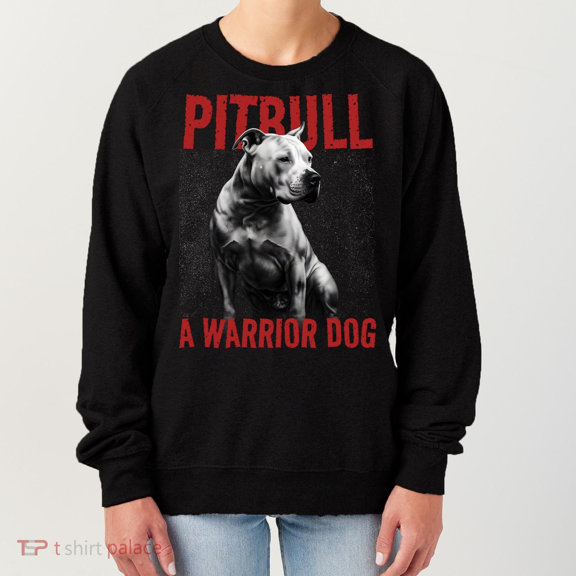 Realistic Pitbull A Warrior Dog Women's Sweatshirt