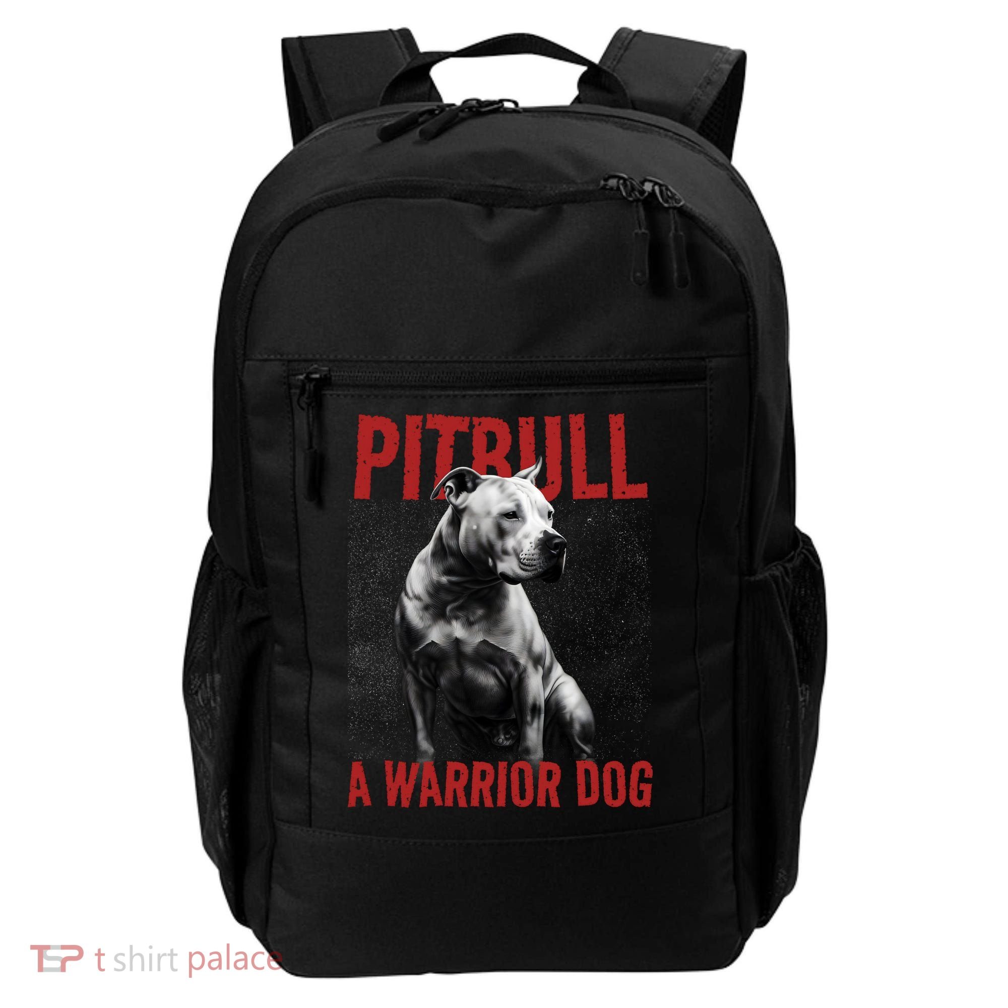 Realistic Pitbull A Warrior Dog Backpack