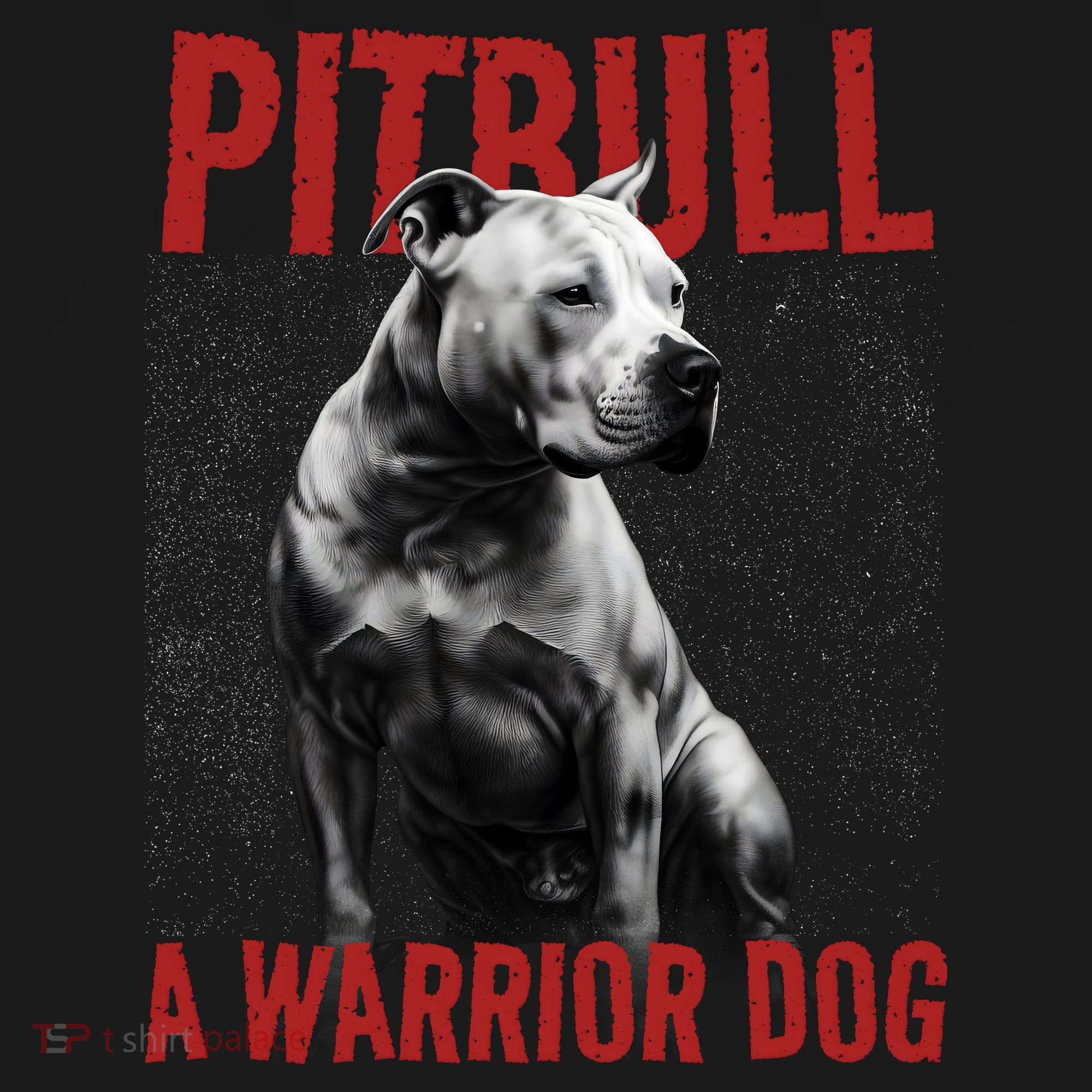Realistic Pitbull A Warrior Dog Bucket Hat