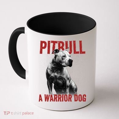 Realistic Pitbull A Warrior Dog Coffee Mug