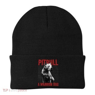 Realistic Pitbull A Warrior Dog Beanie