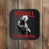 Realistic Pitbull A Warrior Dog Coaster thumb 0