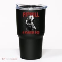 Realistic Pitbull A Warrior Dog Tumbler thumb 0