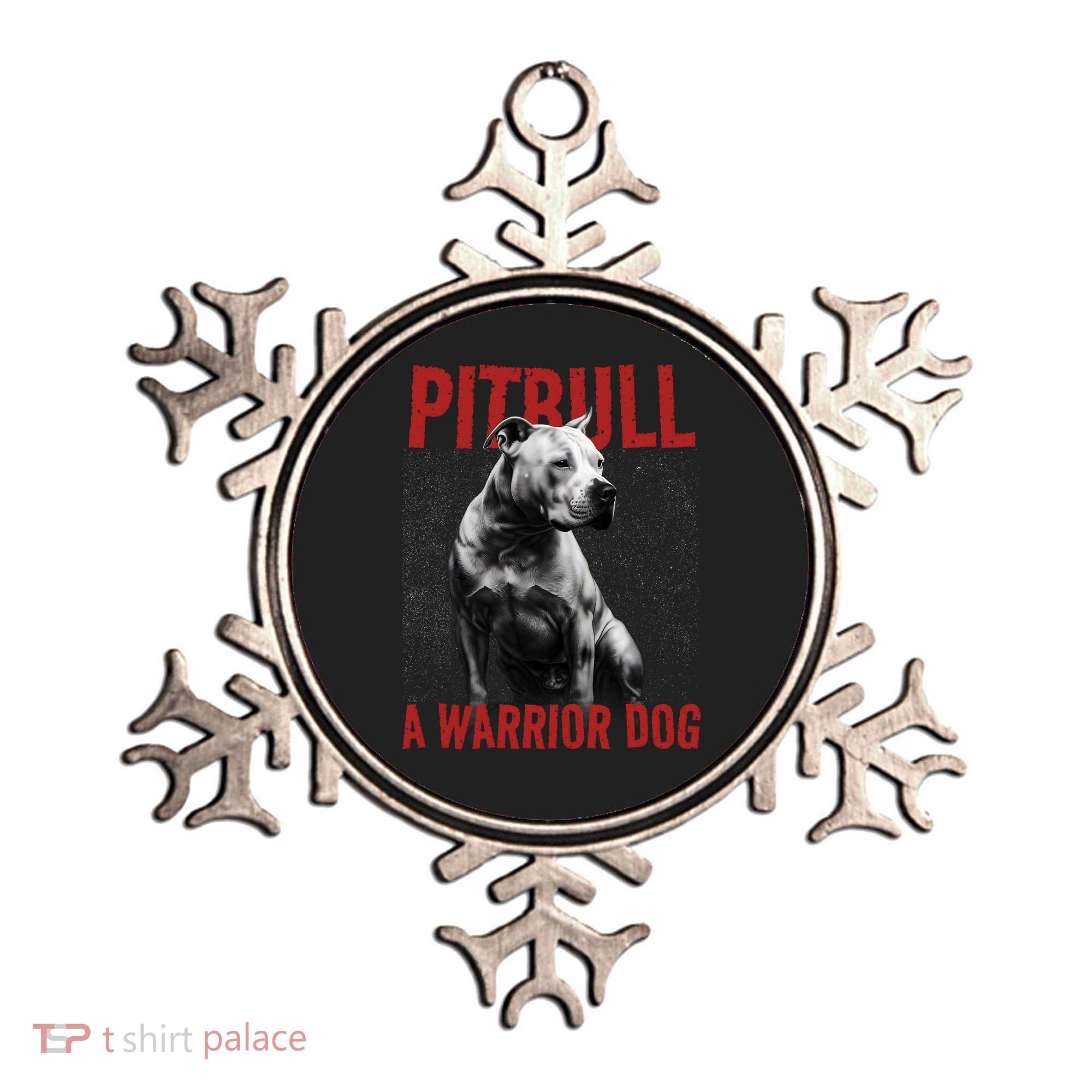 Realistic Pitbull A Warrior Dog Ornament