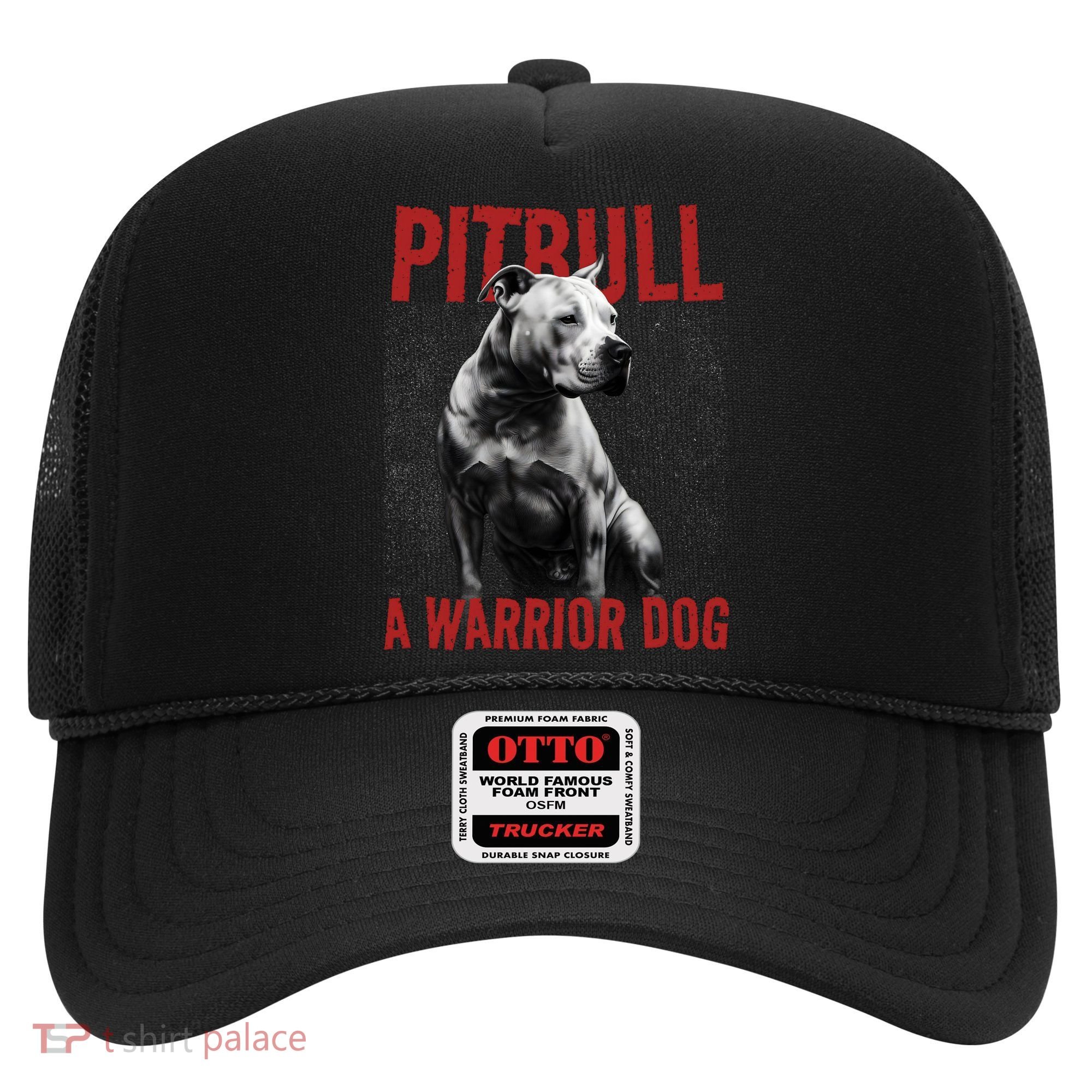 Realistic Pitbull A Warrior Dog Hat