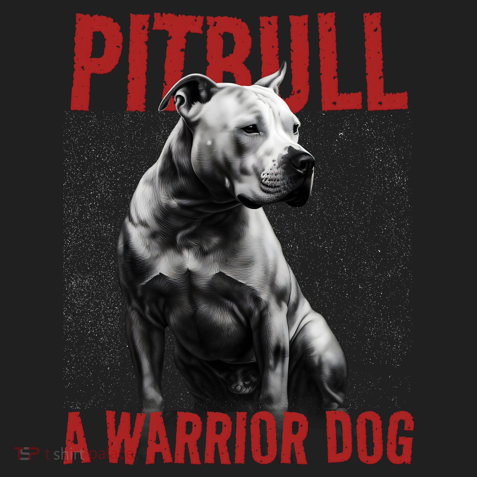 Realistic Pitbull A Warrior Dog Golf Towel