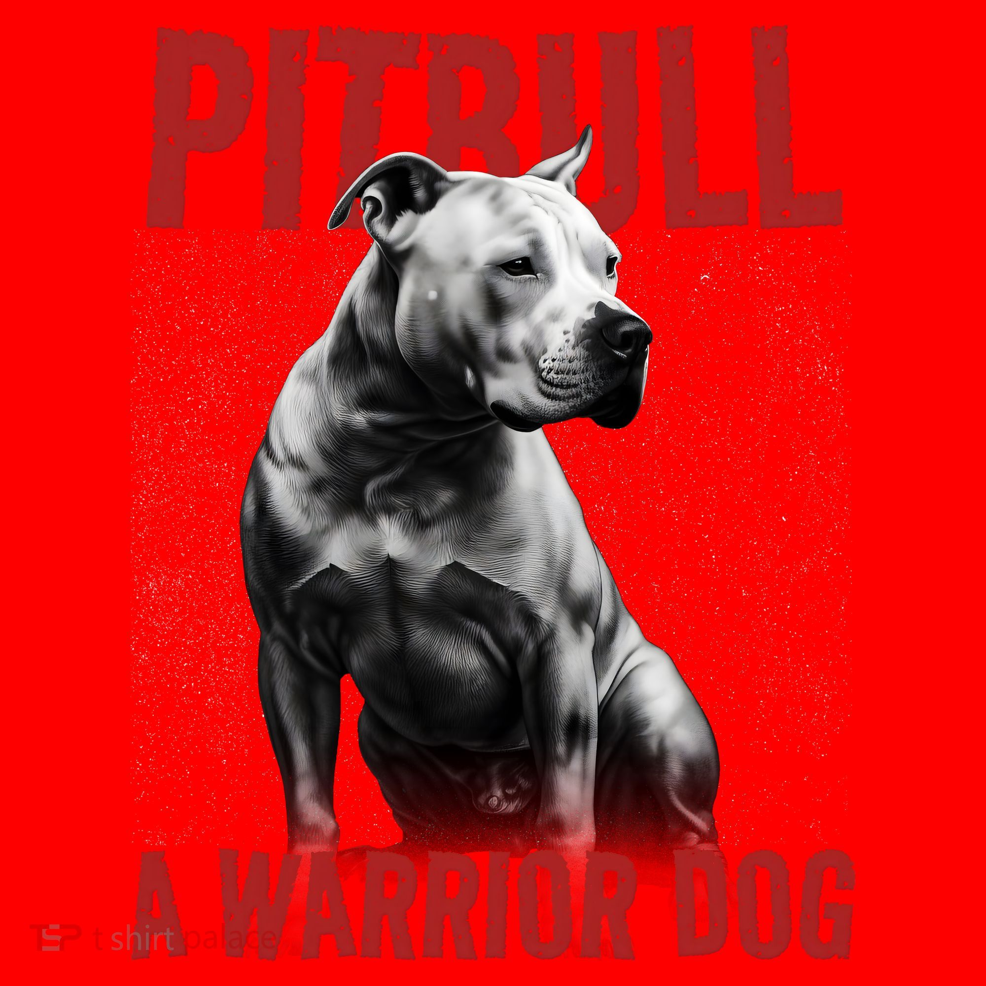 Realistic Pitbull A Warrior Dog Santa Hat