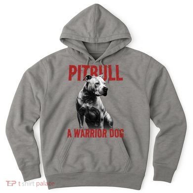 Realistic Pitbull A Warrior Dog Hoodie