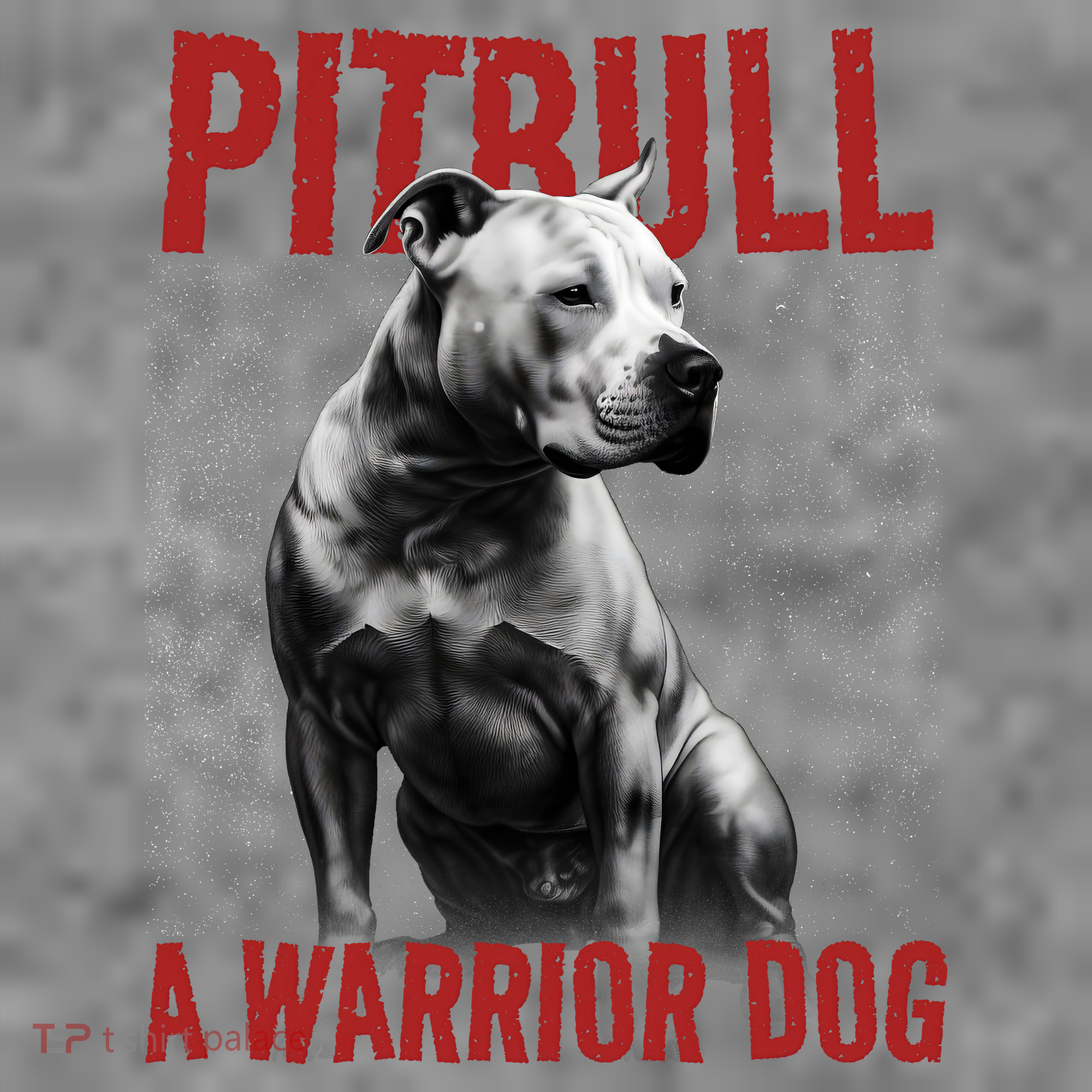 Realistic Pitbull A Warrior Dog Hoodie
