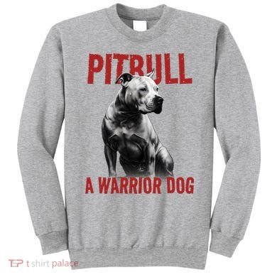 Realistic Pitbull A Warrior Dog Sweatshirt