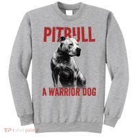 Realistic Pitbull A Warrior Dog Sweatshirt thumb 0