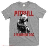 Realistic Pitbull A Warrior Dog T-Shirt thumb 0
