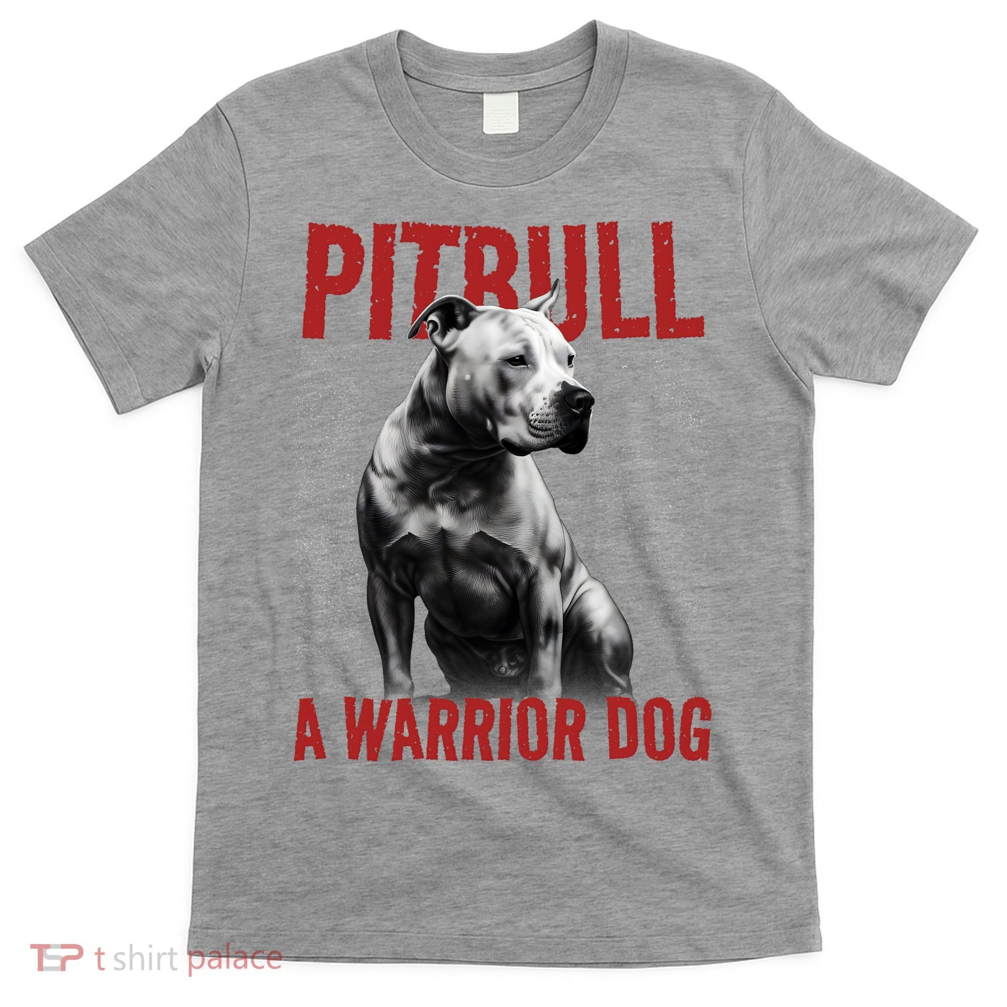 Realistic Pitbull A Warrior Dog T-Shirt