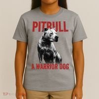 Realistic Pitbull A Warrior Dog T-Shirt thumb 4