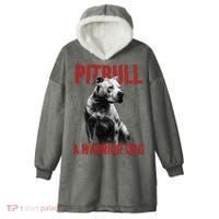 Realistic Pitbull A Warrior Dog Hooded Wearable Blanket thumb 0