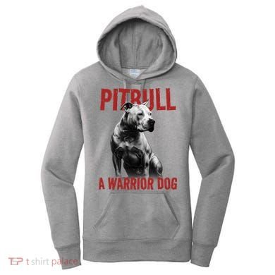 Realistic Pitbull A Warrior Dog Women's Hoodie