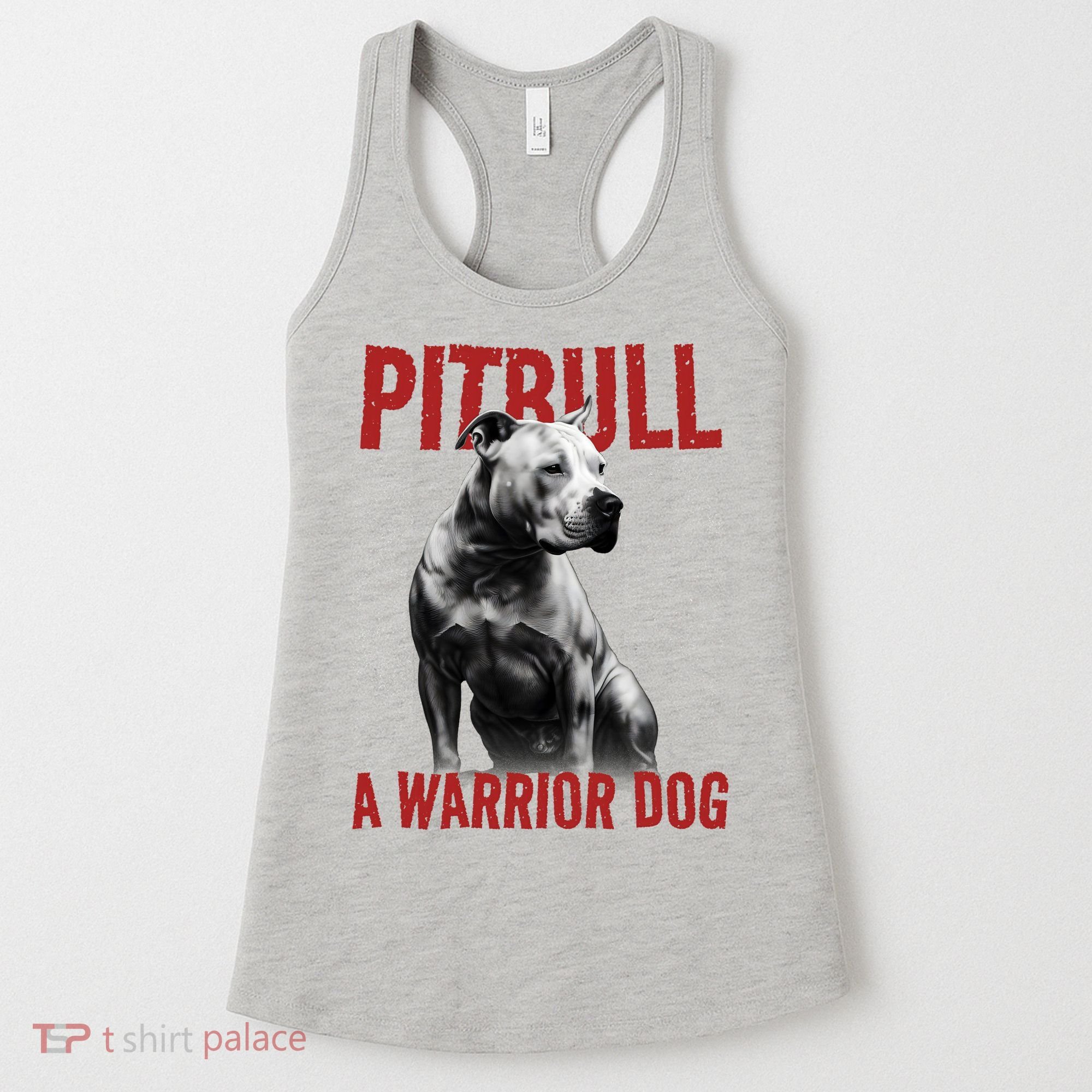 Realistic Pitbull A Warrior Dog Women's Tank Top