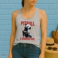 Realistic Pitbull A Warrior Dog Women's Tank Top thumb 2