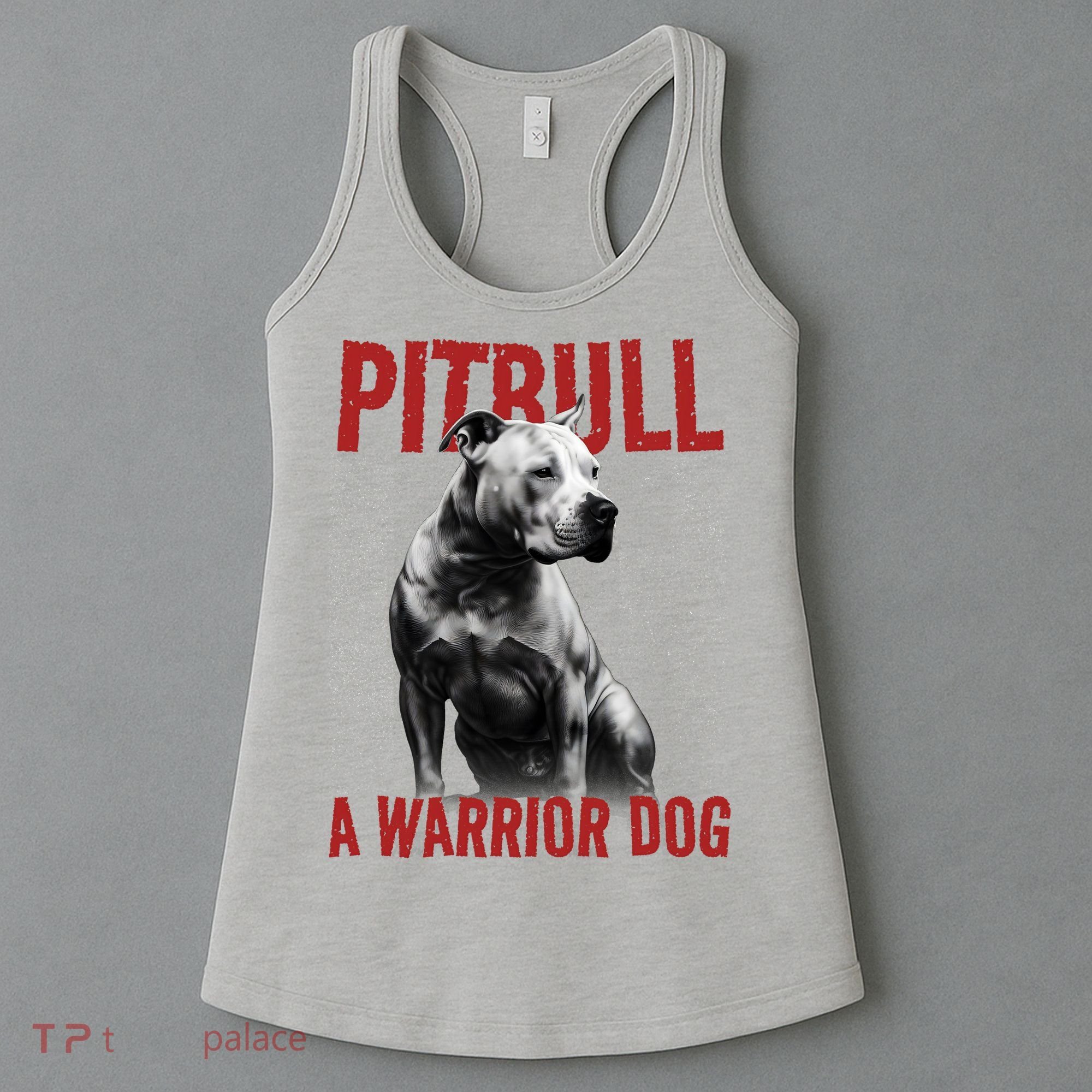 Realistic Pitbull A Warrior Dog Women's Tank Top