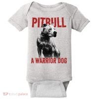 Realistic Pitbull A Warrior Dog Baby Bodysuit thumb 0