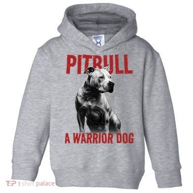 Realistic Pitbull A Warrior Dog Toddler Hoodie