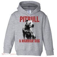 Realistic Pitbull A Warrior Dog Toddler Hoodie thumb 0